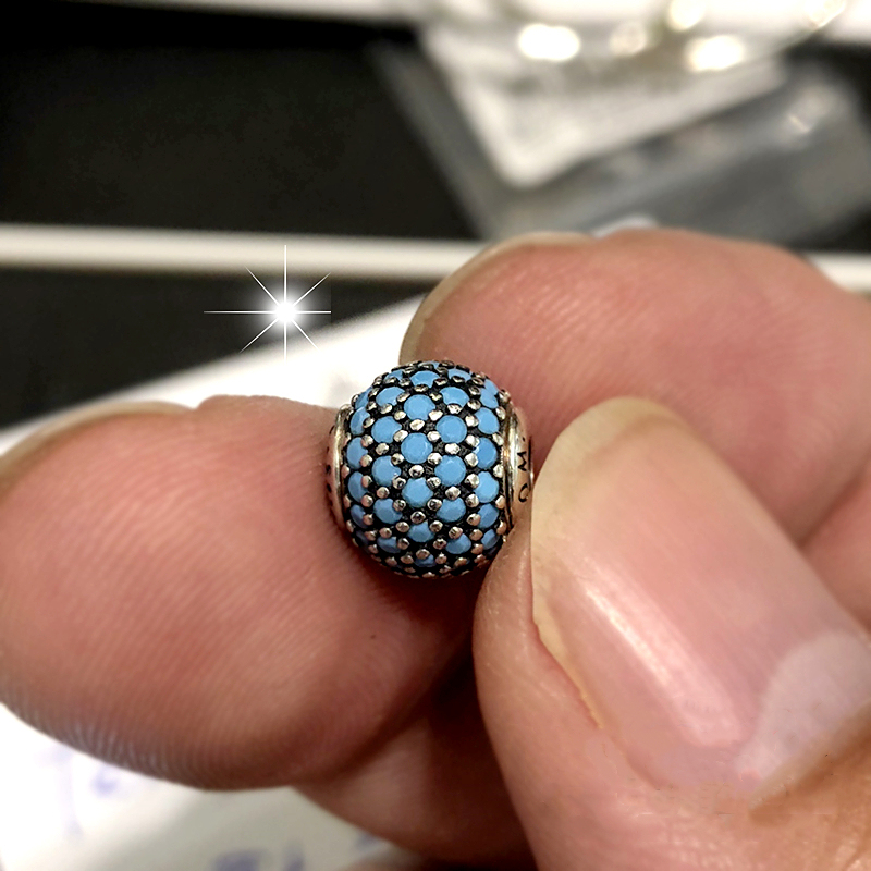 essence wisdom pandora turquoise colored crystal charm