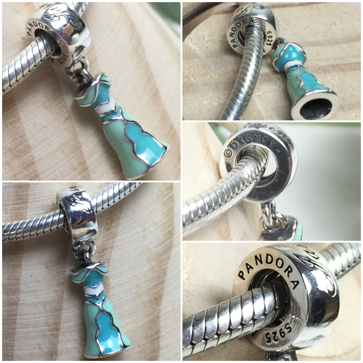 jasmine's dress pandora sterling silver charm
