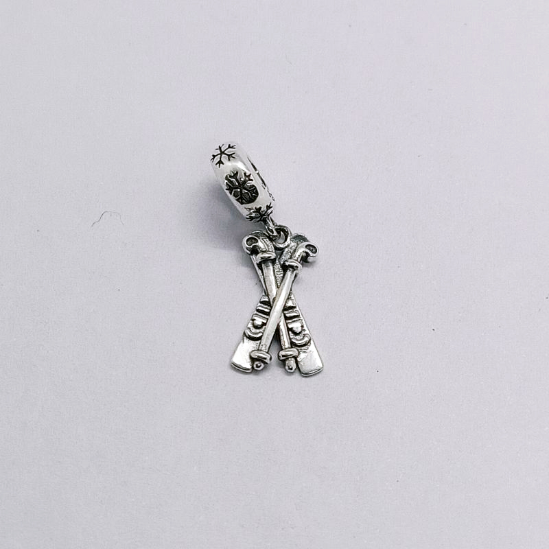 pandora charm snow skis dangle