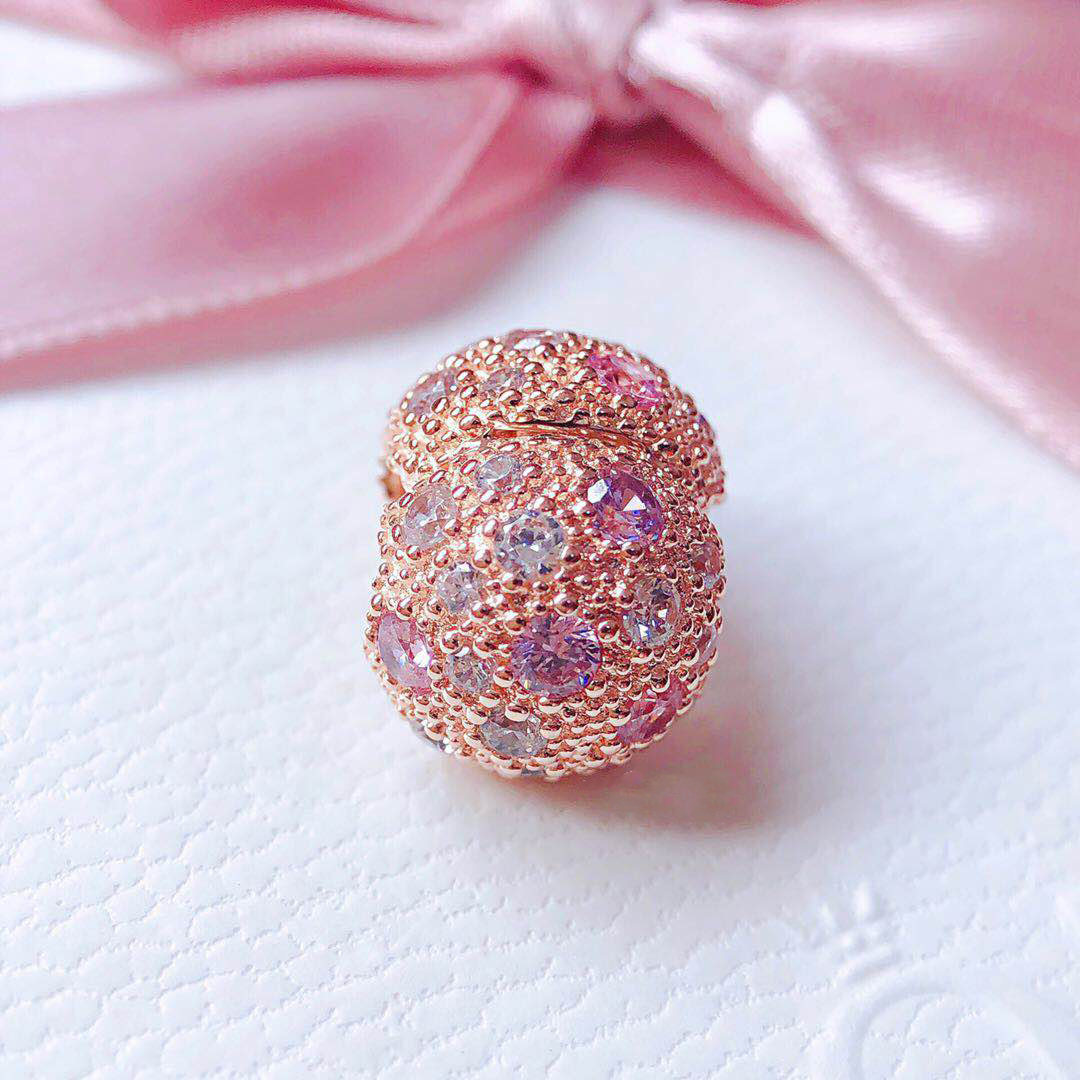 pandora ale rose gold rose pink cosmic stars clip