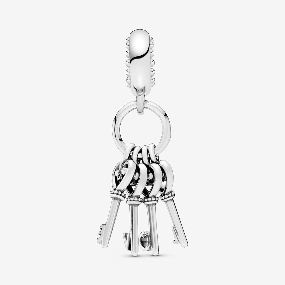 sterling silver pandora keys of love pendant charm