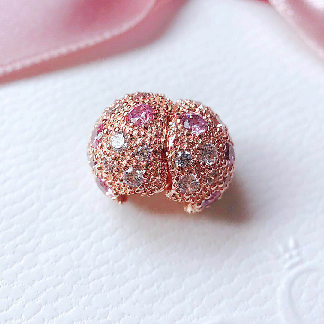 pandora ale rose gold rose pink cosmic stars clip