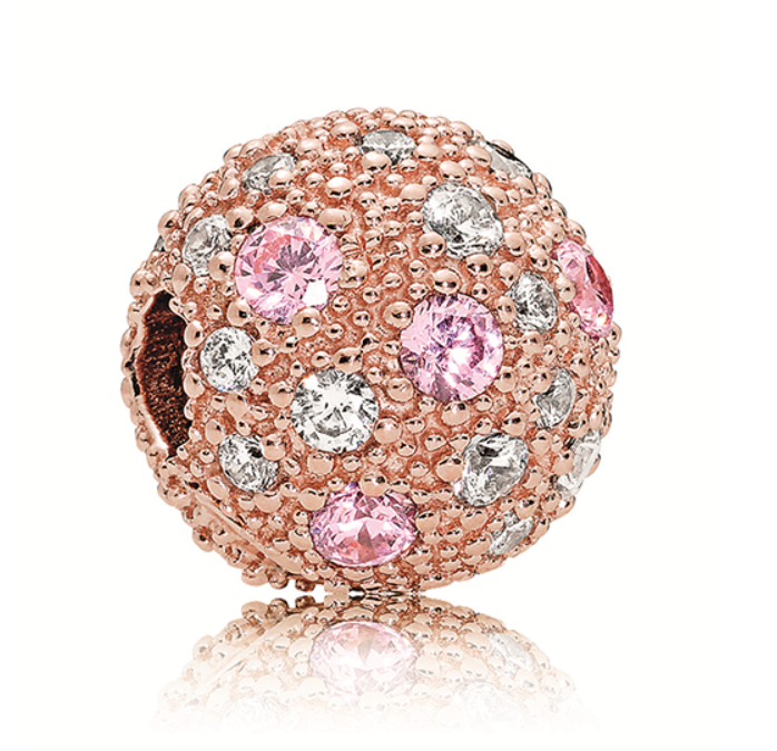 pandora ale rose gold rose pink cosmic stars clip