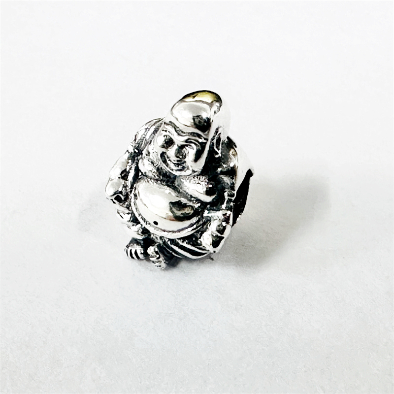 meditation smiling buddha & pouch 925 ale pandora charm