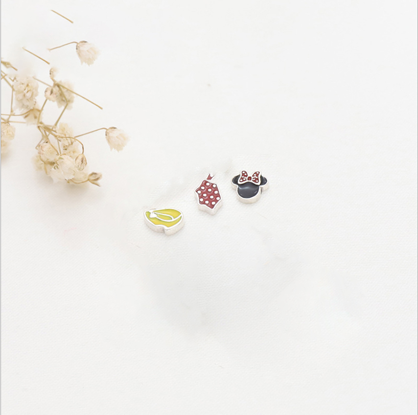 pandora sterling silver minnie petite locket charms set