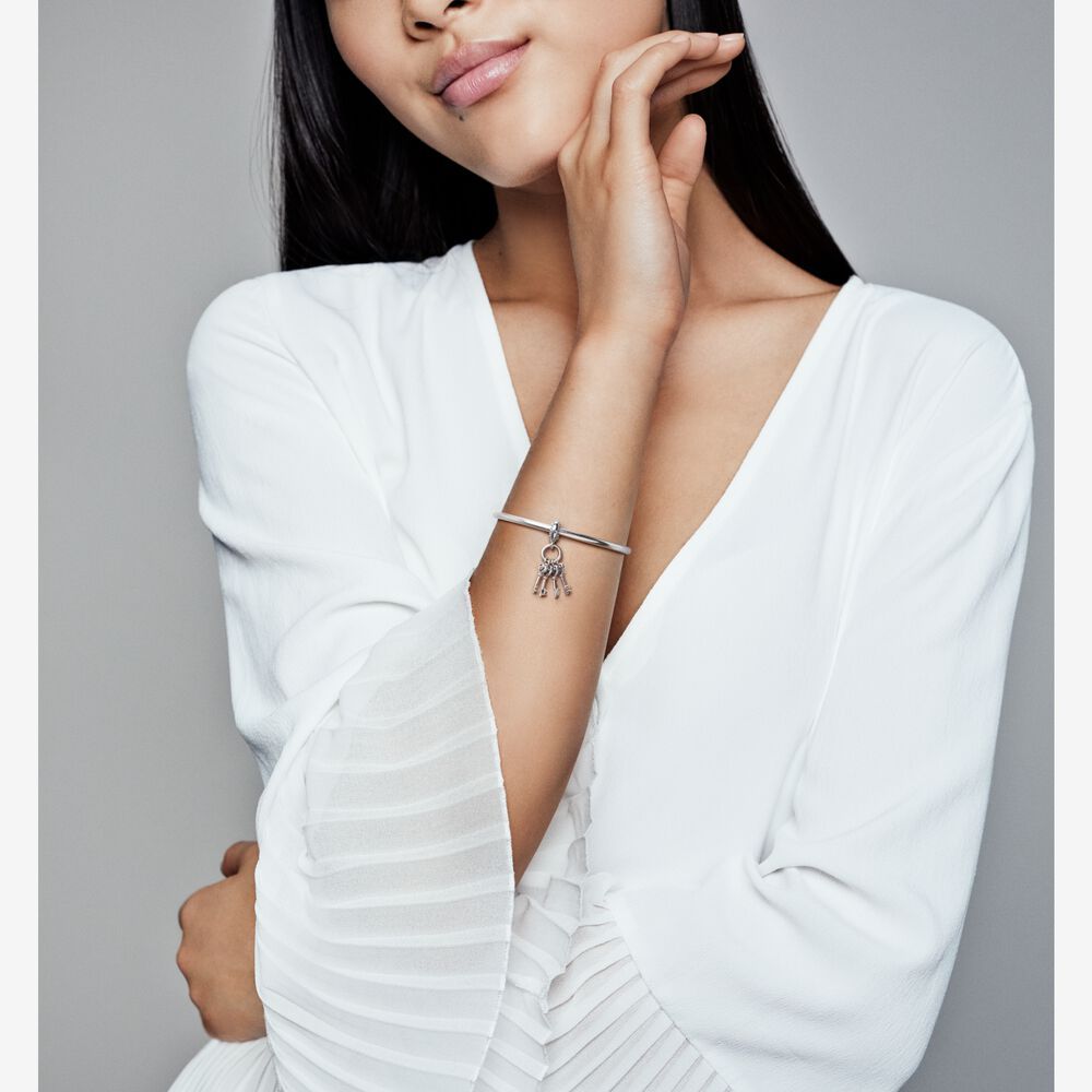 sterling silver pandora keys of love pendant charm