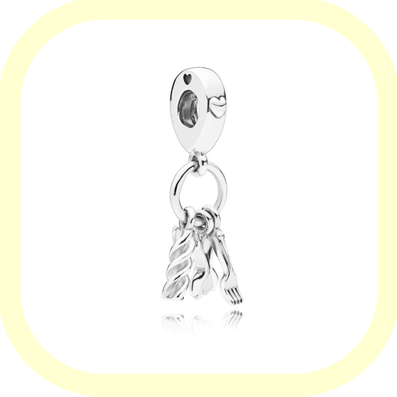 love pastapandora silver italy dangle charm