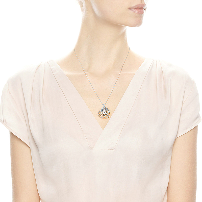 PANDORA SILVER NECKLACE TREE OF LOVE -60cm