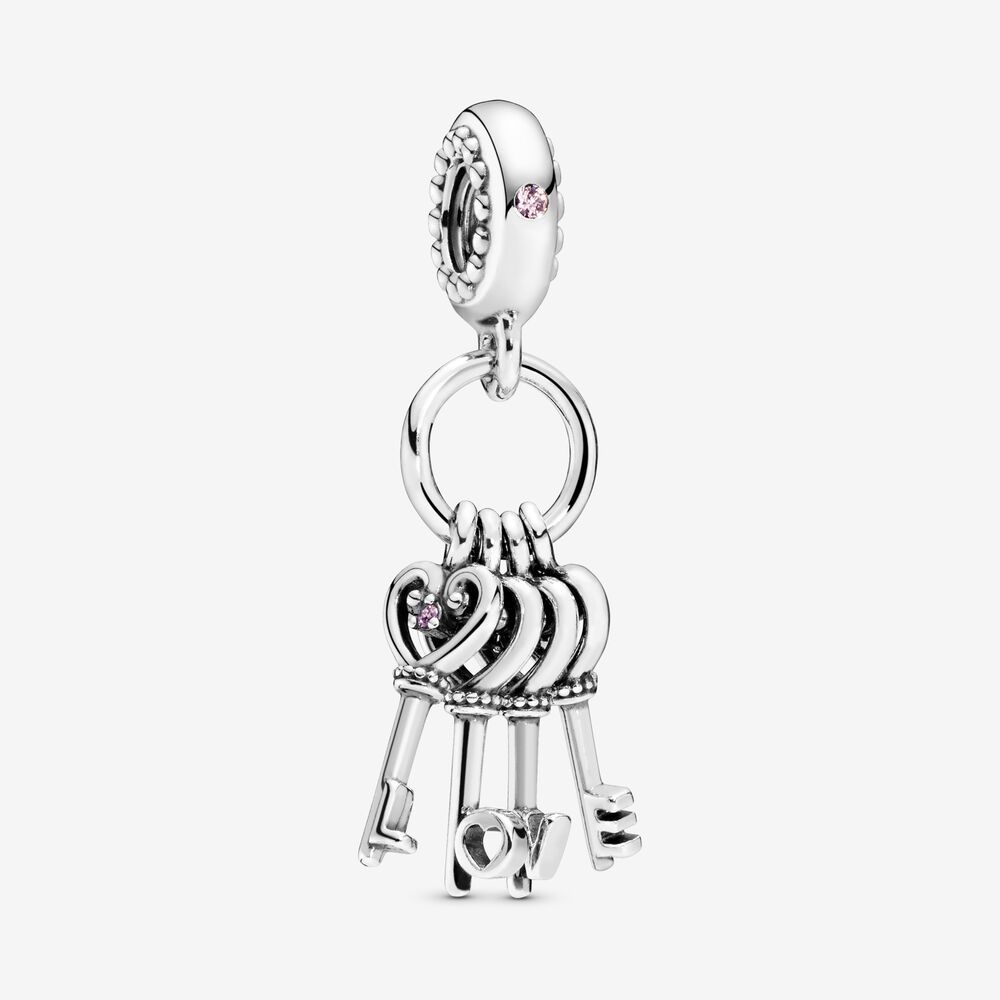 sterling silver pandora keys of love pendant charm