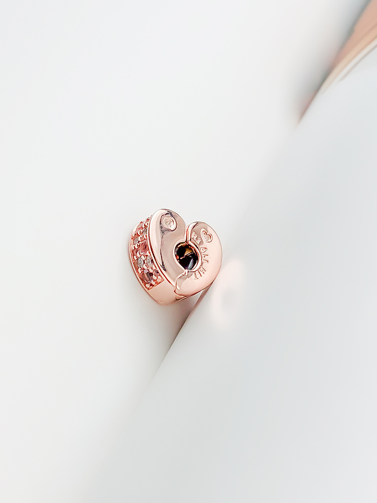 pandora rose arc of love pink cz clip charm
