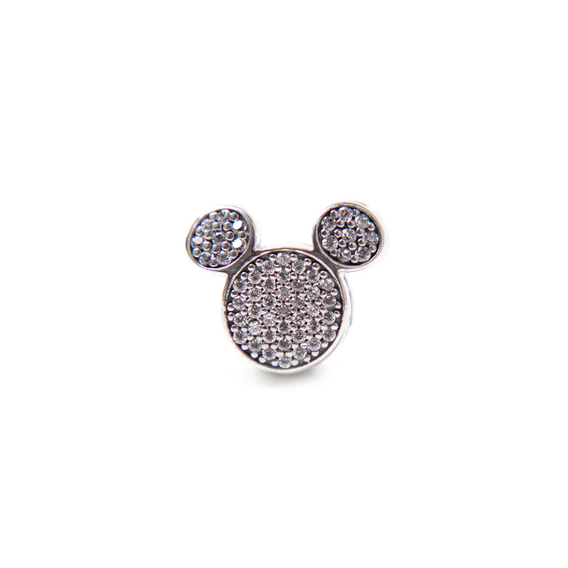 clip pandora pave head/cobblestone head mickey land paris