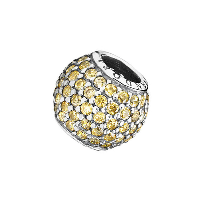 golden colored pave lights pandora sterling silver charm
