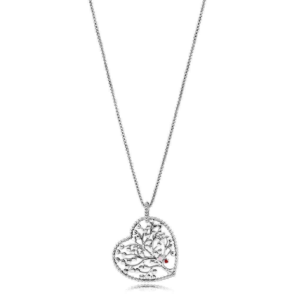 PANDORA SILVER NECKLACE TREE OF LOVE -60cm