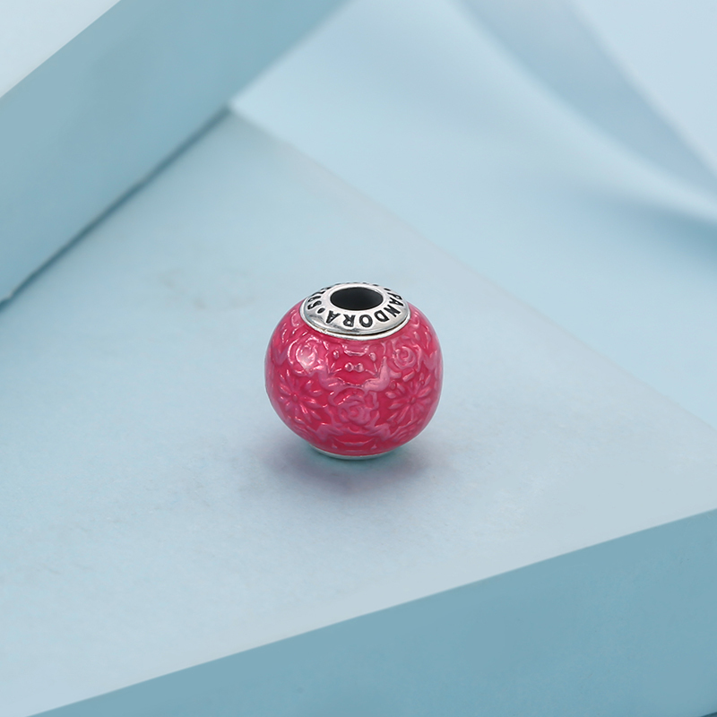 pandora essence freedom red enamel charm bead