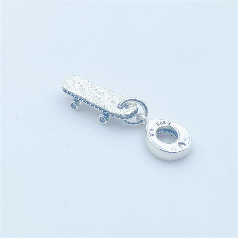 be free skateboardpandora sterling silver with cz charm