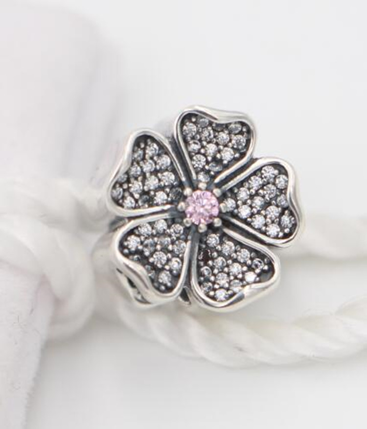 pandora sterling silver sparkling apple blossom