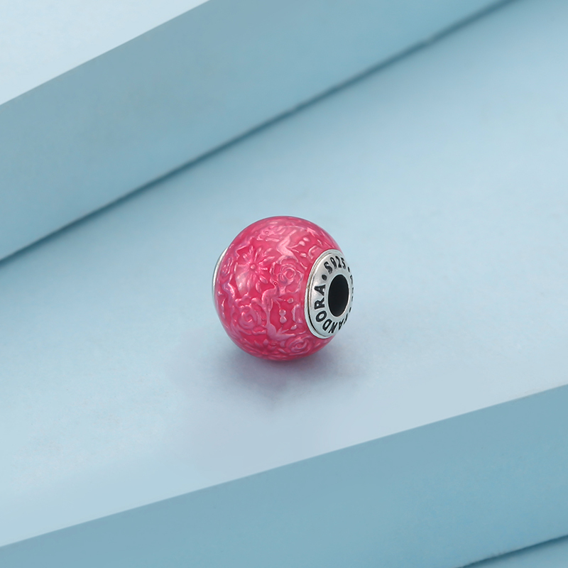 pandora essence freedom red enamel charm bead
