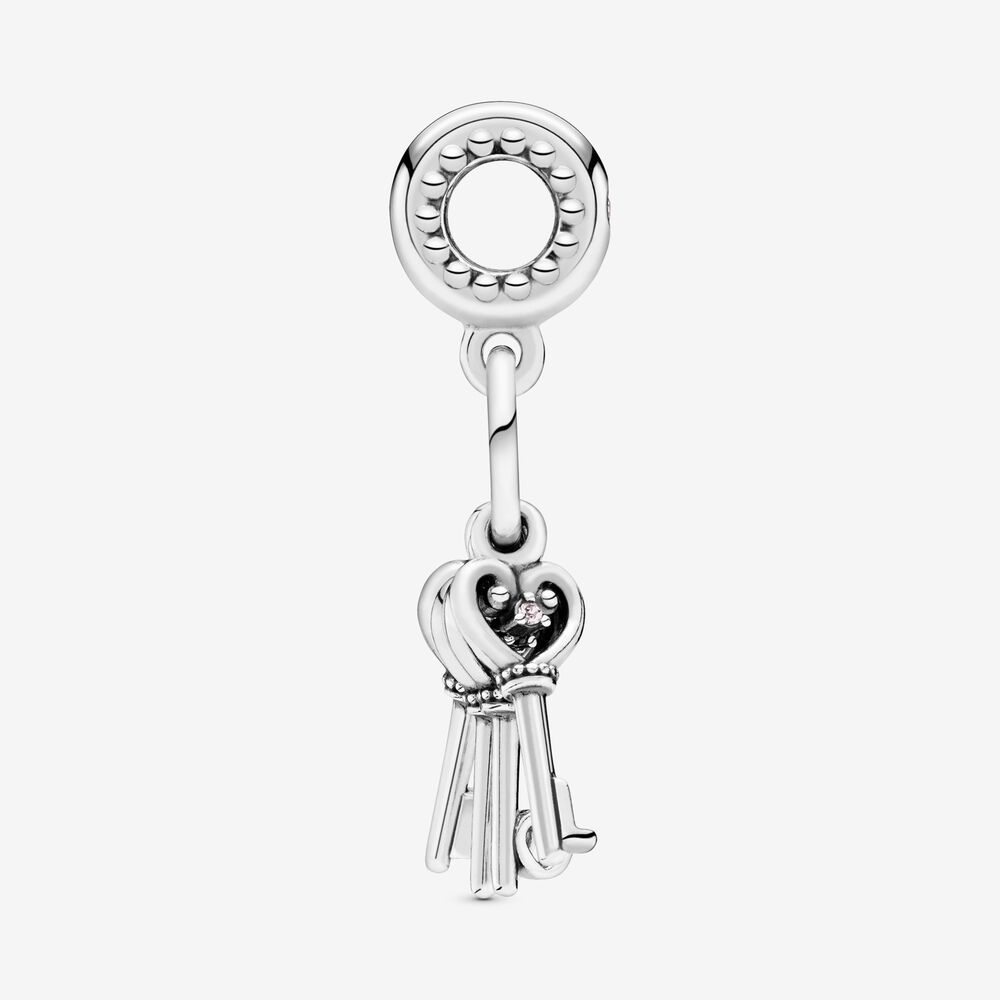 sterling silver pandora keys of love pendant charm