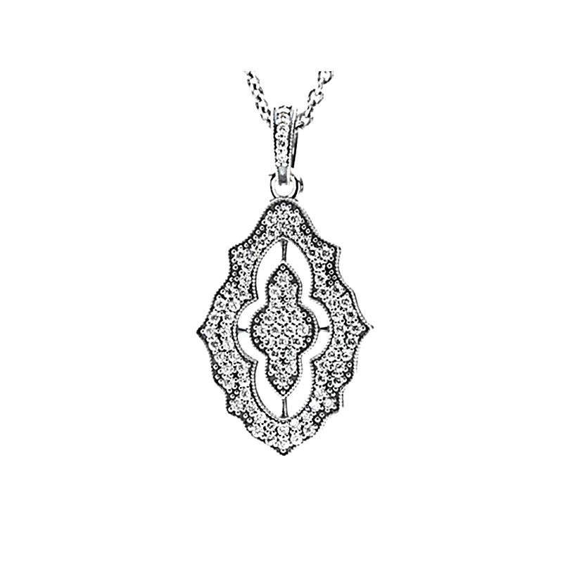 pandora kette mit anhänger funkelnde spitze