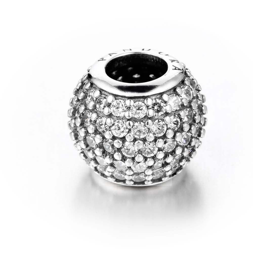pandora sterling silver clear pave charm