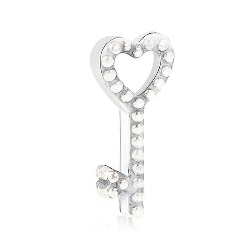 pandora silver beaded heart key petite floating locket charm