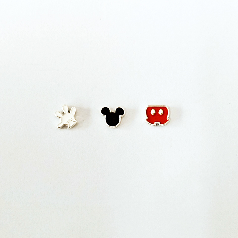 pandora silver mickey petite floating locket charms set