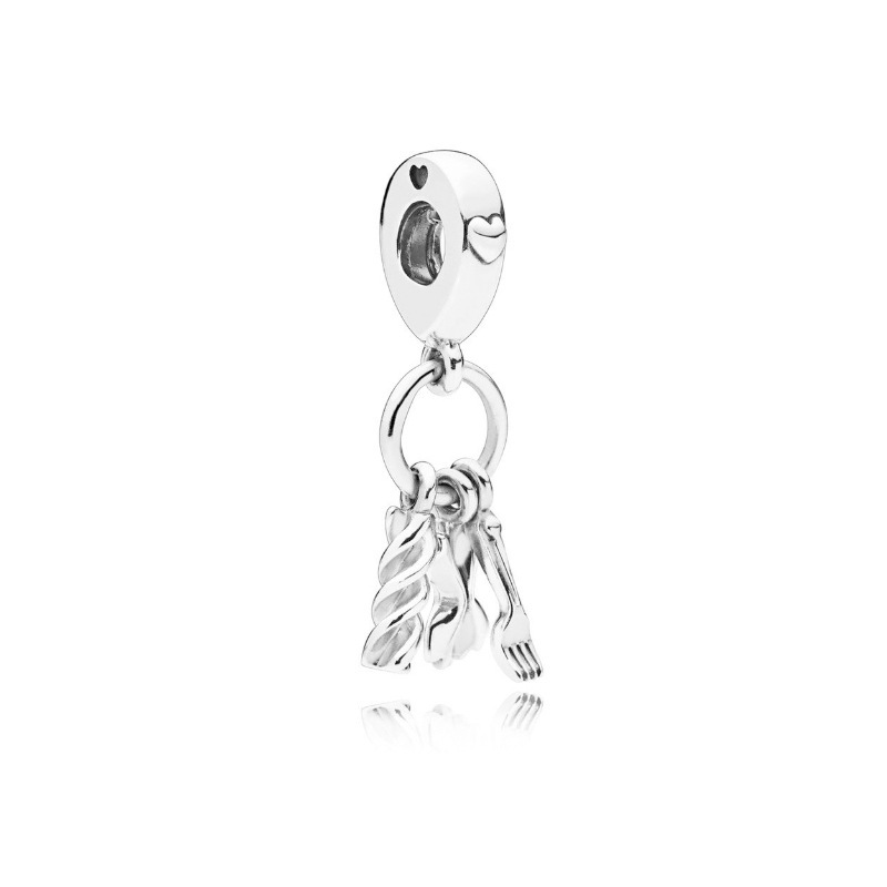 love pastapandora silver italy dangle charm