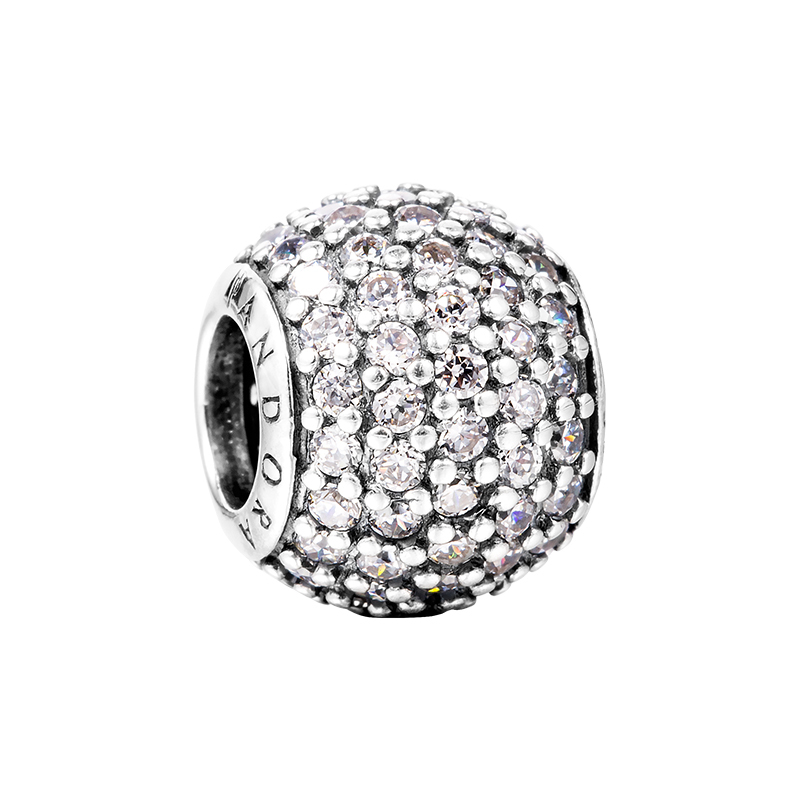pandora sterling silver clear pave charm