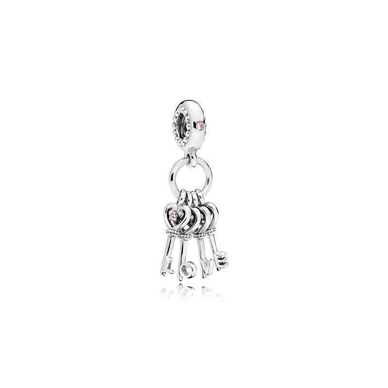 sterling silver pandora keys of love pendant charm