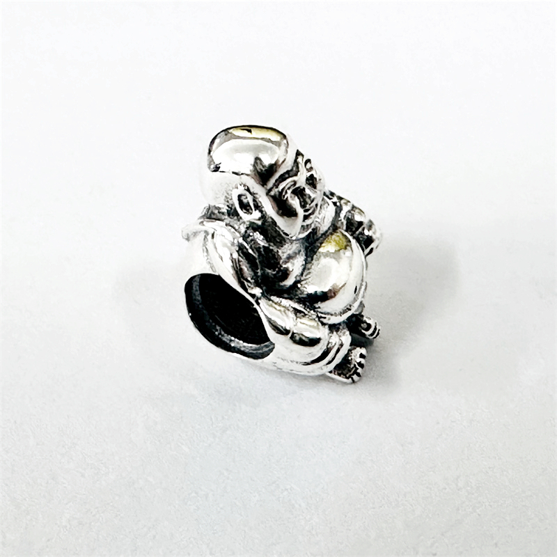 meditation smiling buddha & pouch 925 ale pandora charm