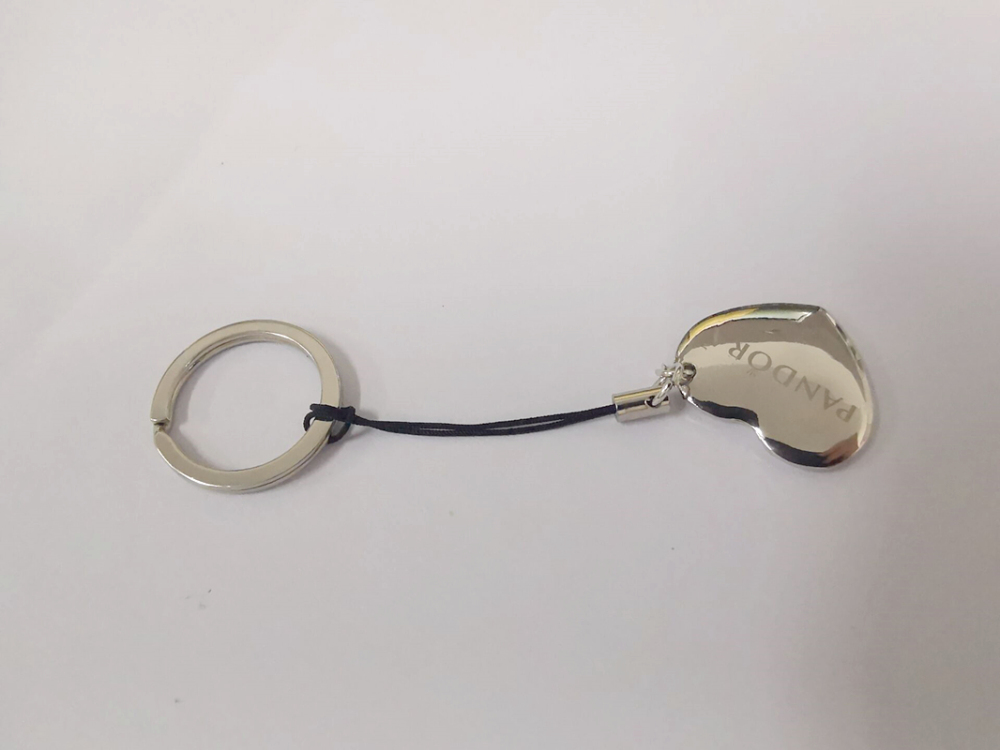 pandora silver heart pandora clasp opener/key ring