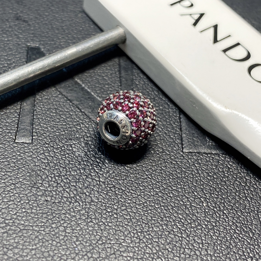 pandora essence collection sterling silver passion cz bead