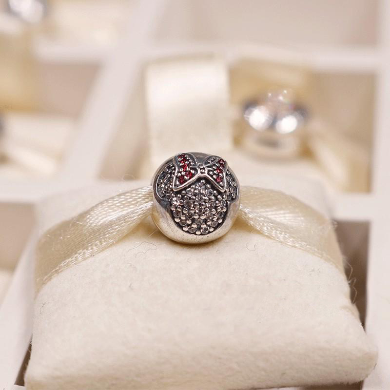 pandora silver charm minnie pave clip