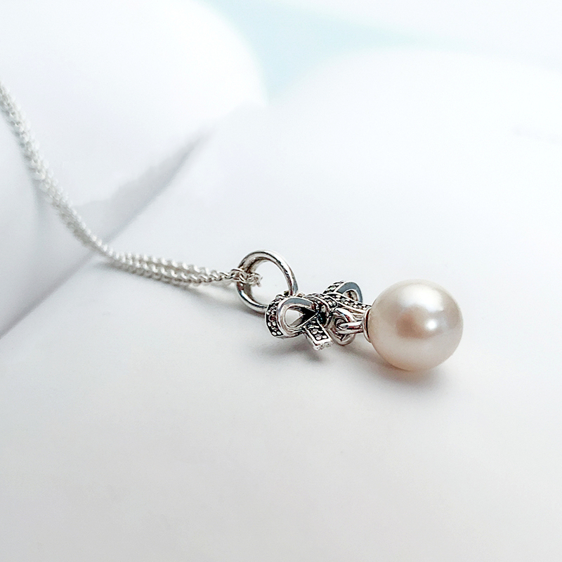 pandora sterling silver delicate sentiments pearl necklace -70cm