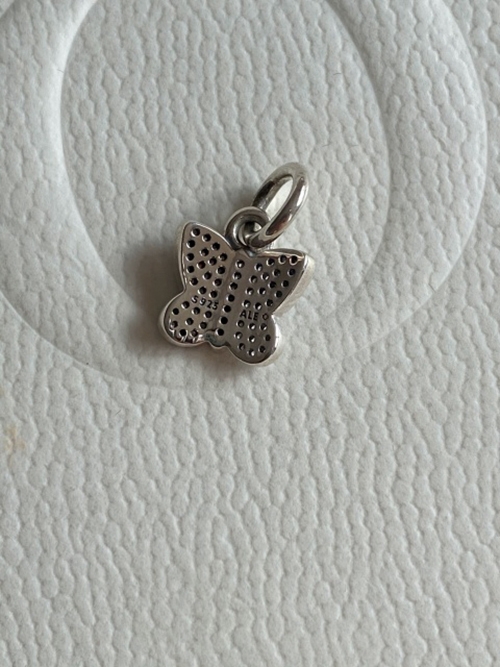 pandora sterling silver sparkling butterfly cz pendant