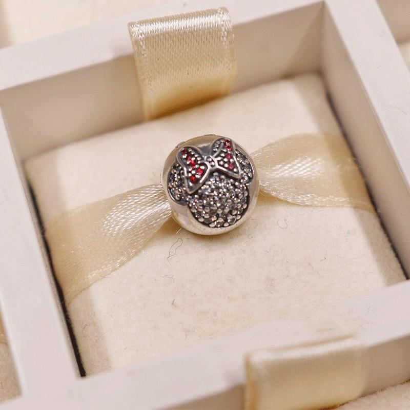 pandora silver charm minnie pave clip