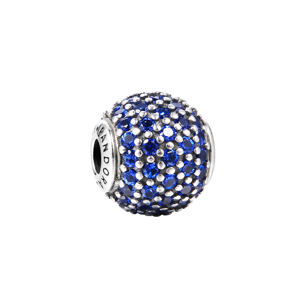 pandora essence sterling silver peace blue charm