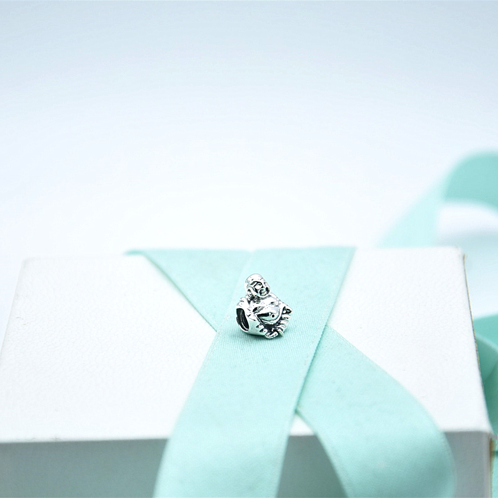 meditation smiling buddha & pouch 925 ale pandora charm
