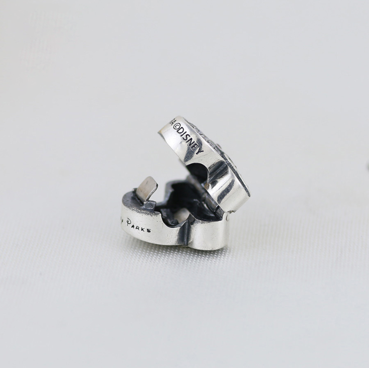 pandora silver charm minnie mouse ears clip