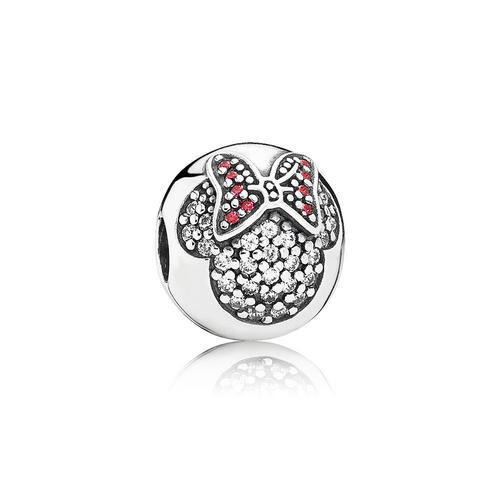 pandora silver charm minnie pave clip