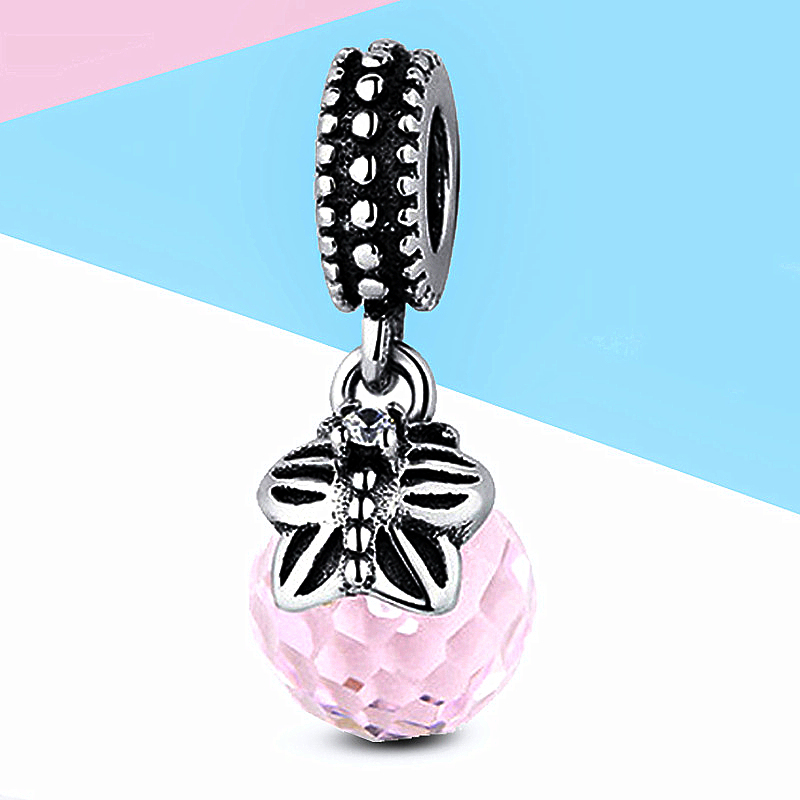 pandora sterling silver pink morning butterfly bead