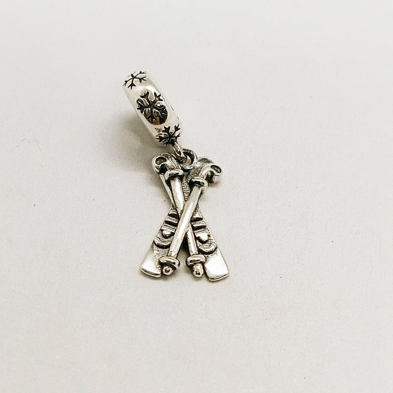 pandora charm snow skis dangle