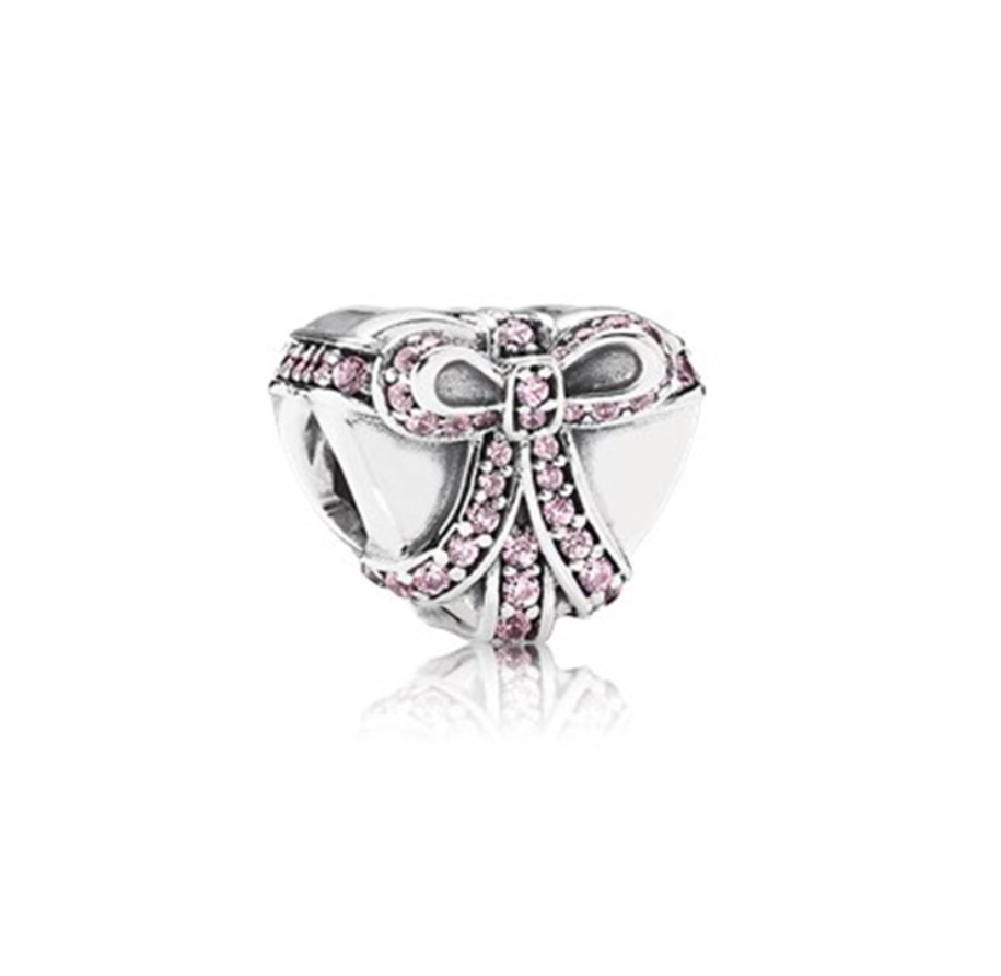 pandora pink heart present charm ref  s925 ale discontinued