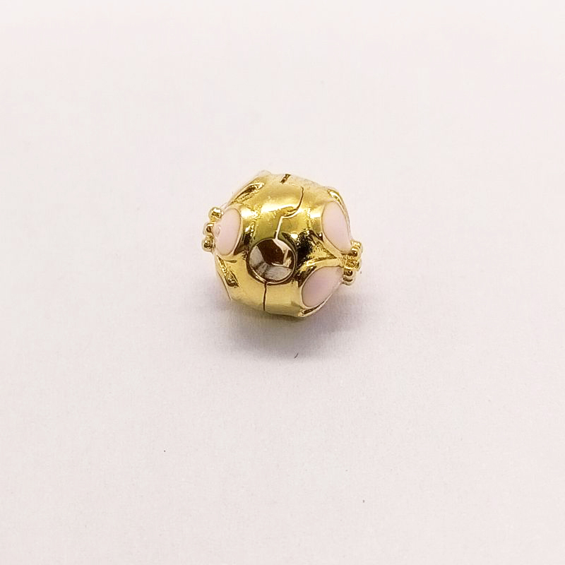 pandora gold cherry blossom clip charm enamel ale