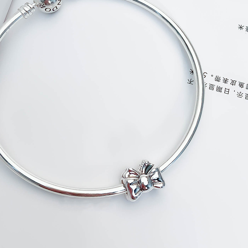 pandora silver charm "bow" or "perfect gift"