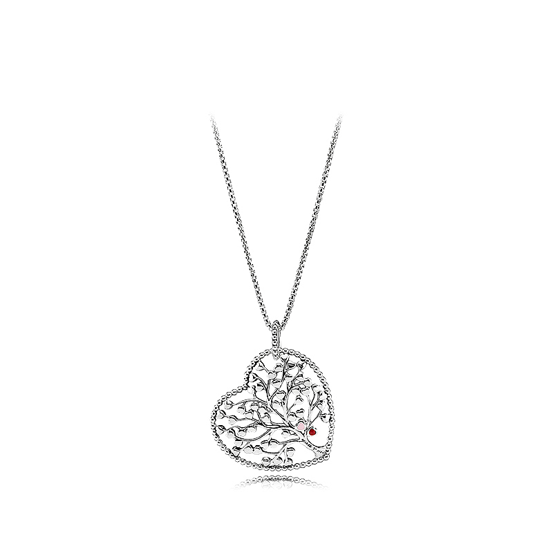 PANDORA SILVER NECKLACE TREE OF LOVE -60cm