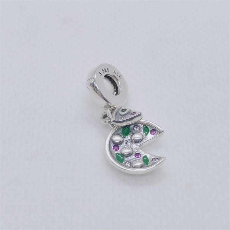 passion pizzapandora sterling silver with cz charm