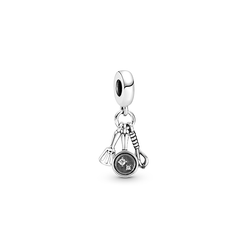 pandora 925 spatula frying pan & whisk dangle charm