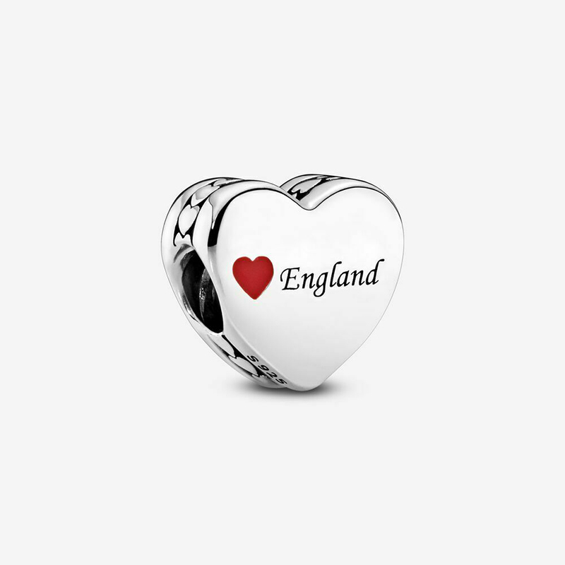 pandora england love heart charm