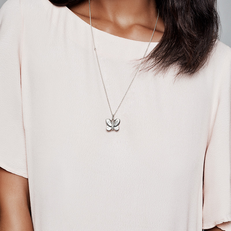 pandora sterling silver decorative butterfly pendant charm